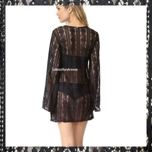 PilyQ Swimwear Midnight Ariana Lace Tunic XS/S $144 - Picture 5 of 16